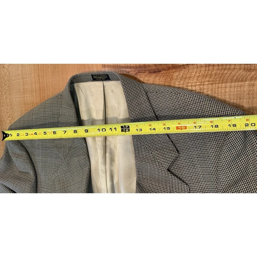 Oscar de la Renta Blazer Mens Brown Houndstooth Sports Coat Work Preppy 42R